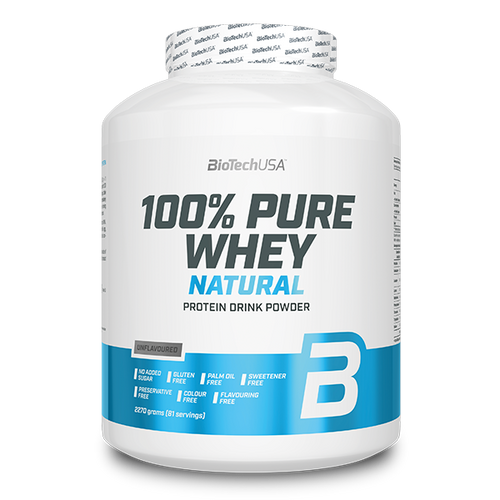 100% Pure Whey Natural proteínový nápoj v prášku – BioTechUSA