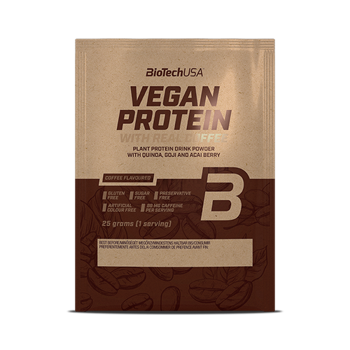 Vegan Protein - 25 g - káva - BioTechUSA