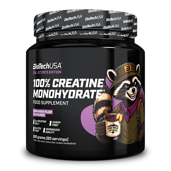 100% Creatine monohydrate - 300 g Cinnamon plum