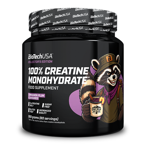 100% Creatine monohydrate - 300 g Cinnamon plum