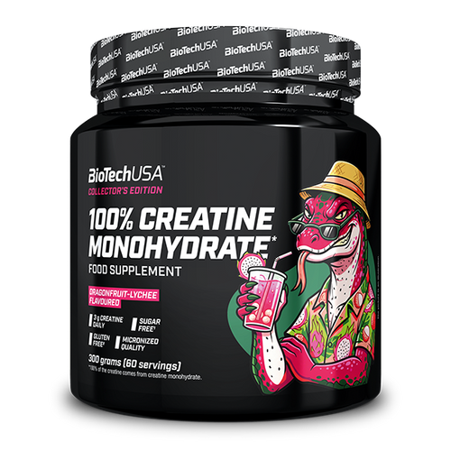 100% Creatine monohydrate - 300 g Dragonfruit-liči