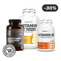 Vitamin C1000 + Vitamin D3 + Multivitamin For Women from organic sources - BioTechUSA Slovakia