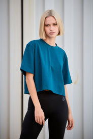 Heavyweight Oversized Cropped dámske tričko - BioTechUSA Slovakia