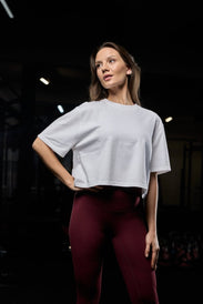 Heavyweight Oversized Cropped dámske tričko - BioTechUSA Slovakia