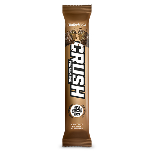 Crush od BioTechUSA je prémiová proteínová tyčinka. Nechajte sa zlákať hrubou čokoládovou polevou, chrumkavými vrstvami a mäkkou a krémovou plnkou vo vnútri!