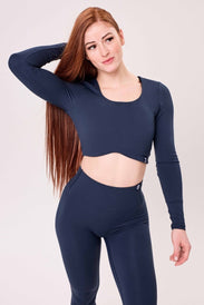 BACKLESS PADDED LONG - SLEEVE TOP Dámsky dlhý rukáv top - BioTechUSA Slovakia