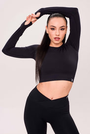 SEAMLESS LONG - SLEEVE CROP Dámsky dlhý rukáv top - BioTechUSA Slovakia